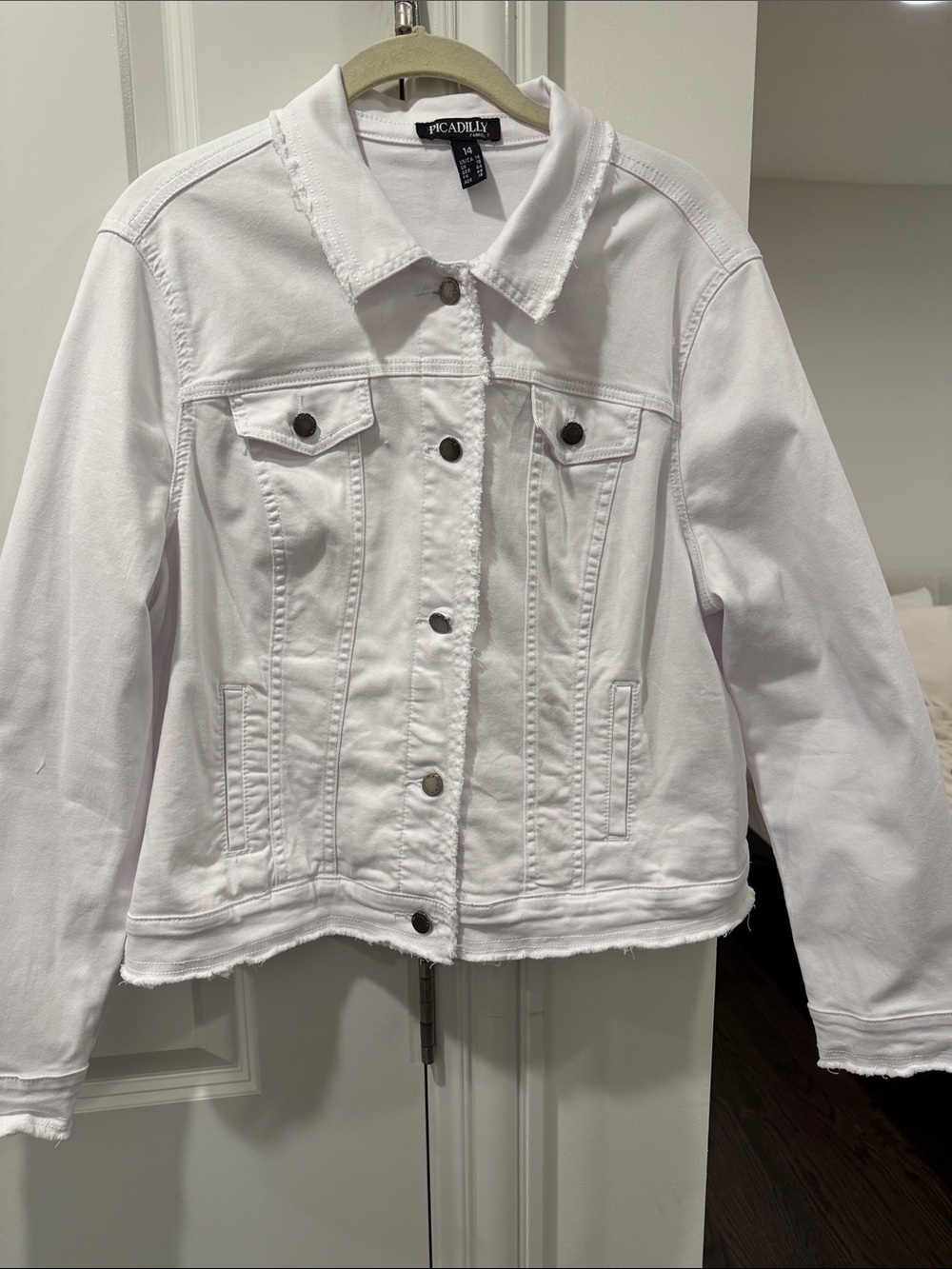 White Denim Jacket - Women's Casual Trucker
